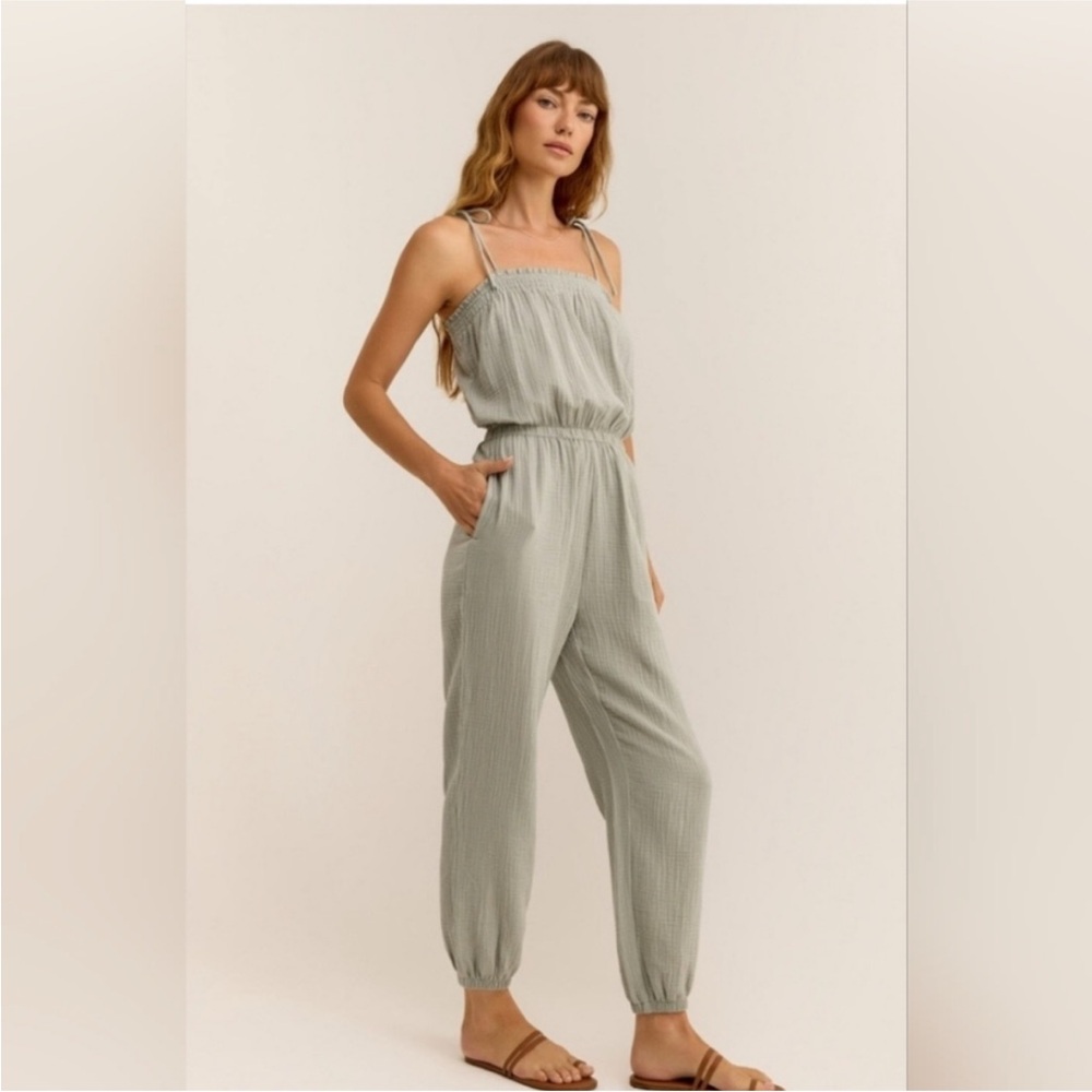 Gauze Kiara Jumpsuit with Spaghetti Straps and Tapered Legs NWT retail $89